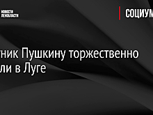 Памятник Пушкину торжественно открыли в Луге