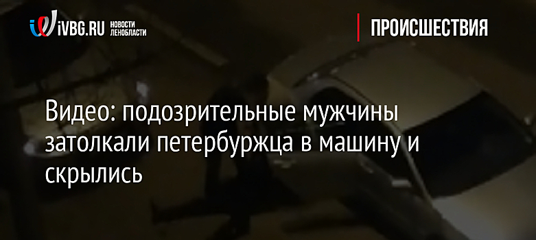 Видео: подозрительные мужчины затолкали петербуржца в машину и скрылись