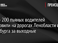Около 200 пьяных водителей остановили на дорогах Ленобласти и Петербурга за выходные