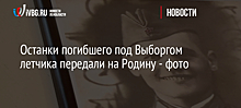 Останки погибшего под Выборгом летчика передали на Родину - фото