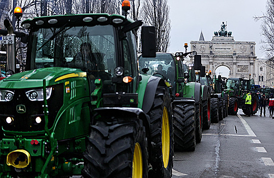 Немецкие фермеры продолжают протестовать