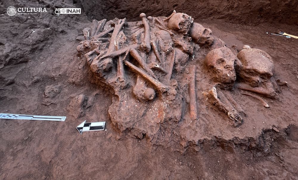В Мексике обнаружили захоронение в виде мозаики из костей