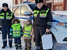 В Красноярском крае два маленьких брата стали сотрудниками ГИБДД