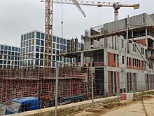 Завершается возведение монолита нового корпуса лучевой терапии больницы в Коммунарке