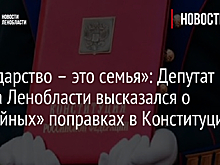 «Государство – это семья»: Депутат ЗАКСа Ленобласти высказался о «семейных» поправках в Конституцию