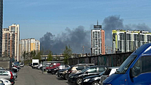 На севере Петербурга произошел сильный пожар