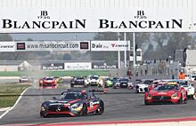 Дважды в одну воронку: Бук и Перера отстояли победу и в основной гонке Blancpain GT Sprint в Мизано