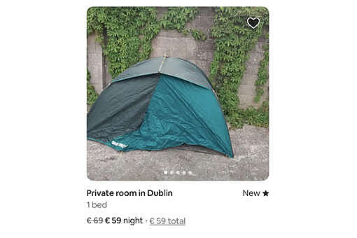 Ирландец, сдающий палатку по цене $74 за ночь, разозлил сеть