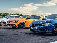 Honda Civic Type R, Hyundai i30N и Renault Megane сравнили на треке