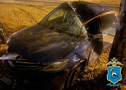 В Тольятти молодой водитель на каршеринге врезался в дерево