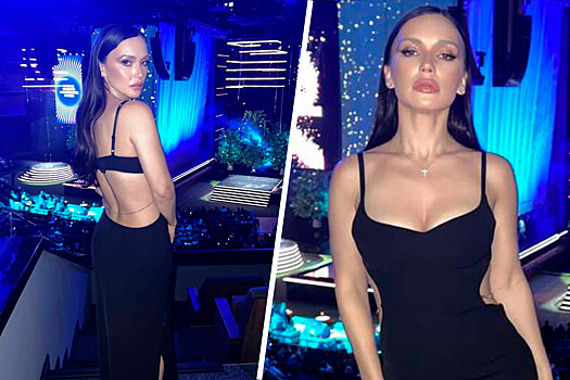 Ольга Серябкина вышла на публику в платье с разрезами и голой спиной