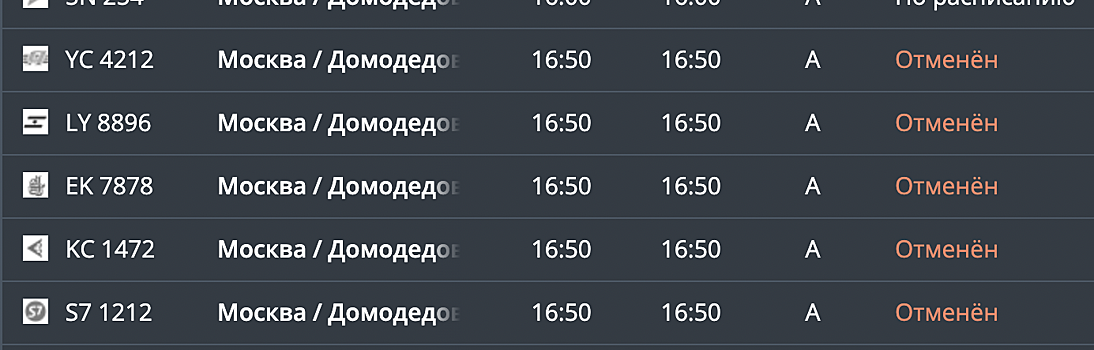 Храброво: несколько рейсов отменены, самолеты задерживаются