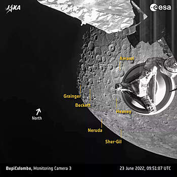 Зонд BepiColombo совершает сверхблизкий пролет мимо Меркурия