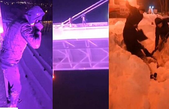 Тюменцы ради видео в Instagram спрыгнули с Моста Влюблённых