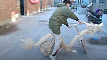 В Китае создали велосипед из 22 тысяч палочек эскимо