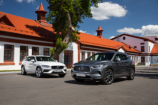 Такая разная вседорожность: универсал Volvo V60 Cross Country и кроссовер Infiniti QX50