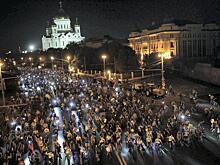 Ночной московский велопарад собрал 10 тысяч участников