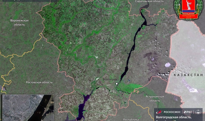 Жителям показали снимок Волгоградской области из космоса
