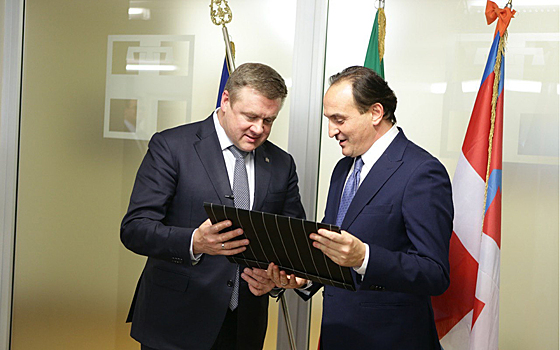 Рязанская делегация начала визит в Италию со встречи с президентом региона Пьемонт