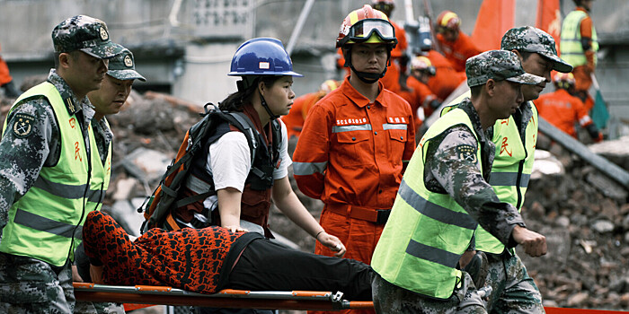 Землетрясение в Китае: разрушены почти 130 зданий