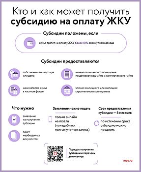 Москвичам доступны льготы на оплату ЖКУ