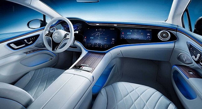 Интерьер Mercedes EQS 2022 года полностью раскрыт на официальных изображениях