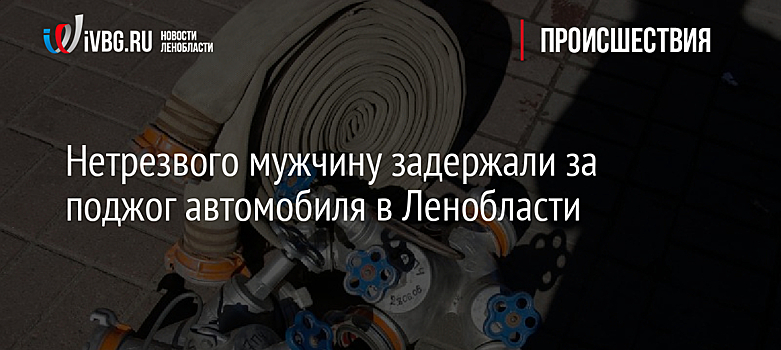 Нетрезвого мужчину задержали за поджог автомобиля в Ленобласти