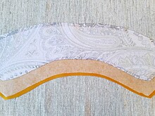 Обработка воротника платья с контрастным переходным кантом