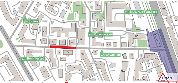 Участок улицы Студеной в Нижнем Новгороде закроют до 10 августа