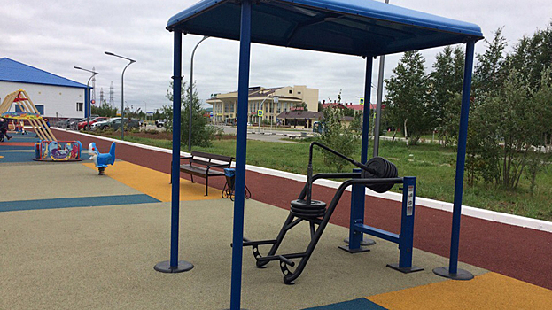 Спортивный тренажёр на новой многофункциональной площадке восстановлен