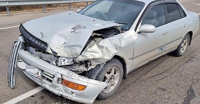 Возле Благовещенска на трассе столкнулись 4 автомобиля