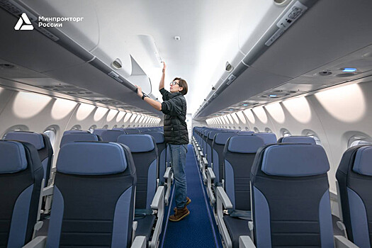 В России показали интерьер импортозамещенного самолета SJ-100