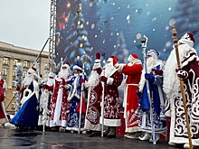 В Пензе на парад вышли Деды Морозы и Снегурочки