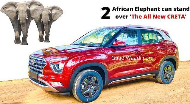 Суперконструкция кузова Hyundai Creta выдерживает двух слонов