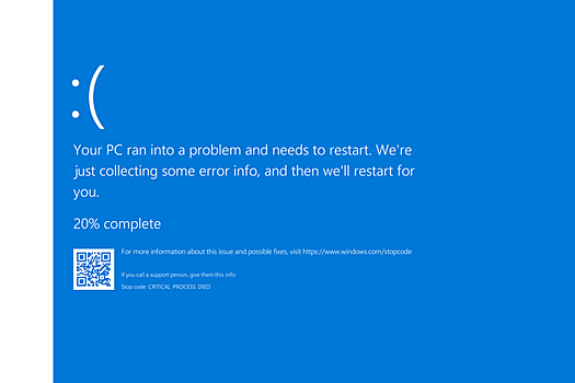 Обновление Windows 10 вызвало «синий экран смерти»