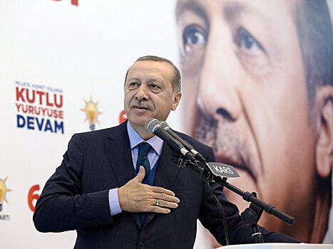 Любовь по-турецки: мужчина попытался обнять Эрдогана во время выступления