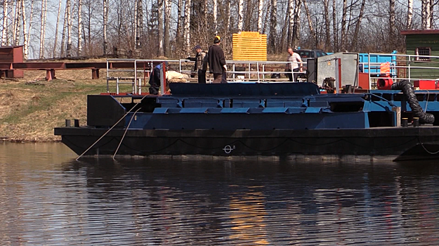 Паром подготовили к новому сезону в Дубне