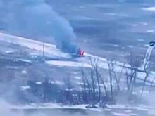 Военблогер показал на видео «прожарку» колонны ВСУ в Курской области