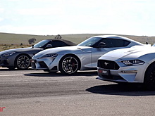 Видео: новая Toyota Supra, BMW Z4 и Ford Mustang сразились в дрэге