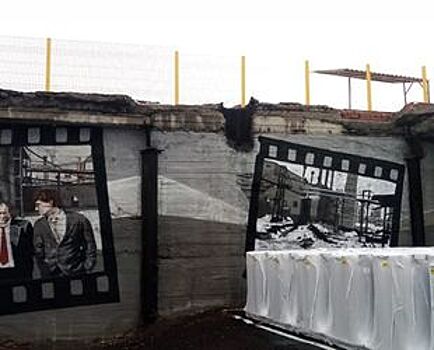 В Выборге компания «Технониколь» превратила стену старого завода в гигантский арт-объект