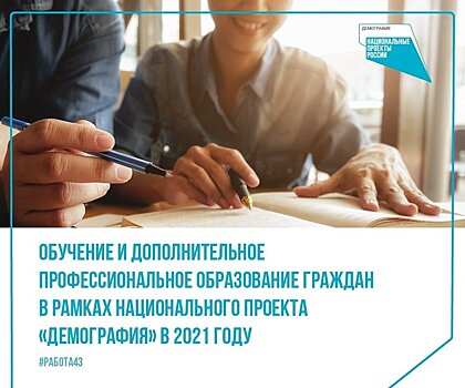 В Кировской области проходят  мероприятия по обучению граждан в рамках нацпроекта «Демография»