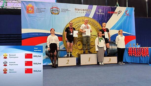 Атлеты из Городского округа Пушкинский показали прекрасный результат на областном чемпионате по пауэрлифтингу