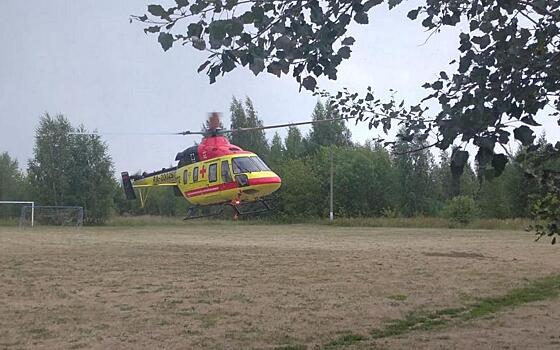 В Рязань на вертолёте санавицации доставили трёхлетнего ребёнка с высокой температурой