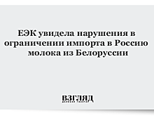 ЕЭК нашла признаки нарушений договора о ЕАЭС в ограничении на импорт молока из Белоруссии