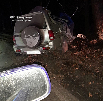 Водитель внедорожника погиб на кузбасской трассе при наезде на дерево