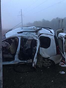 На трассе в Ершове «Ларгус» протаранил столб. Три человека погибли, четыре пострадали