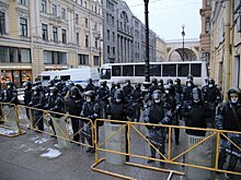 Участники акции в Петербурге набросились на полицейских толпой