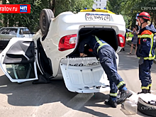Опубликовано видео аварии, в которой пострадало четыре человека