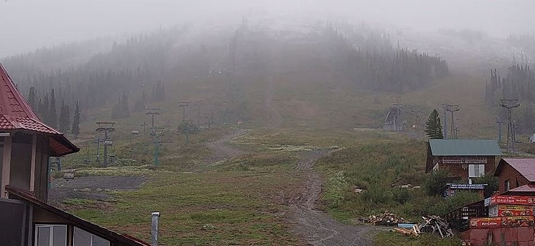 Видео: в Шерегеше начались снегопады