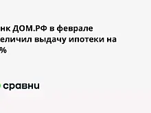 Банк ДОМ.РФ в феврале увеличил выдачу ипотеки на 20%